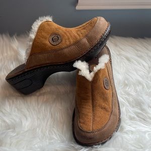 COPY - BORN THEDA SHEARLING LEATHER MULE SZ 7